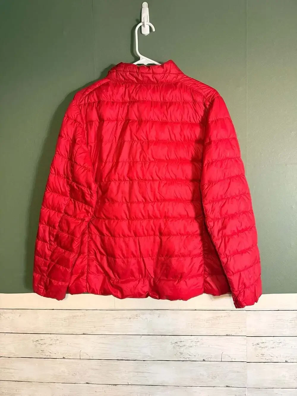 Moncler Kids Red Quilted Puffer Jacket Full Zip Lightweight Outerwear